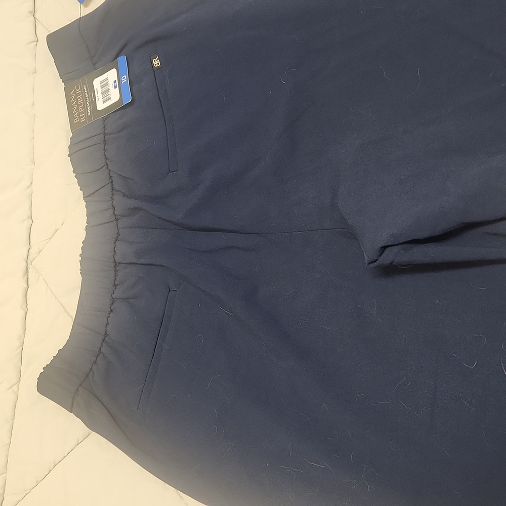 NWT Banana Republic Pull On Navy Trousers, Size 10 - Picture 5 of 10